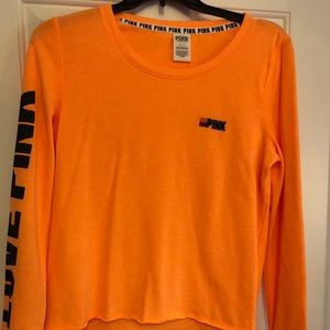 Pink long crop sweatshirt